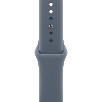 Apple Watch Series 11, 46 mm, Jet Black Aluminum Anchor blue Sport Band M/L